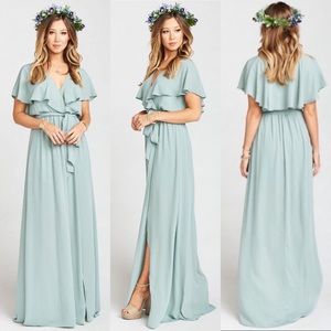 Show Me Your Mumu Audrey Bridesmaid Prom Dress Green Bouquet NEW